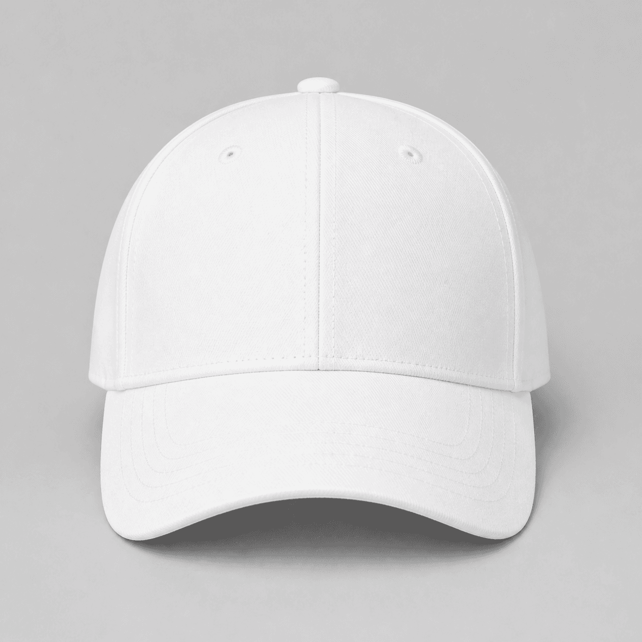 3" x 3" Small placement preview on generated blank white cap front mockup