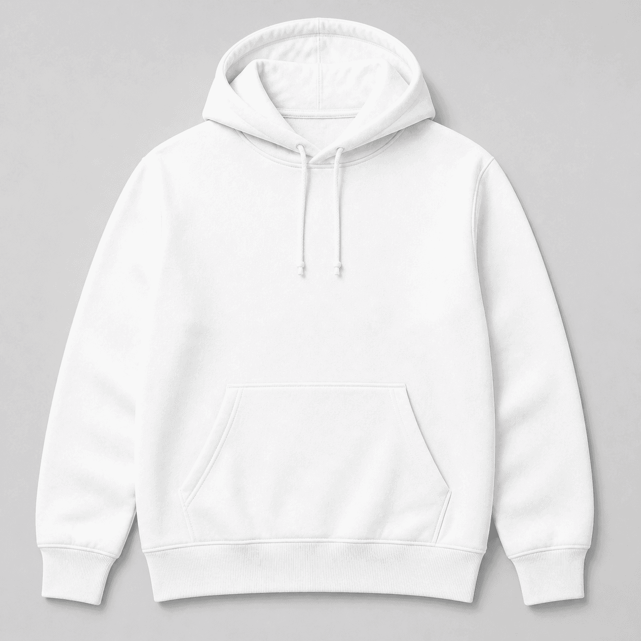 10" x 10" Square graphic preview on generated blank white hoodie front mockup