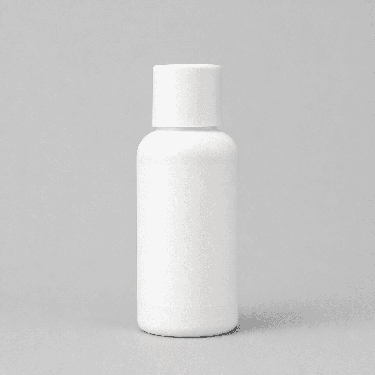 3" x 3" Small bottle preview on generated blank white bottle mockup