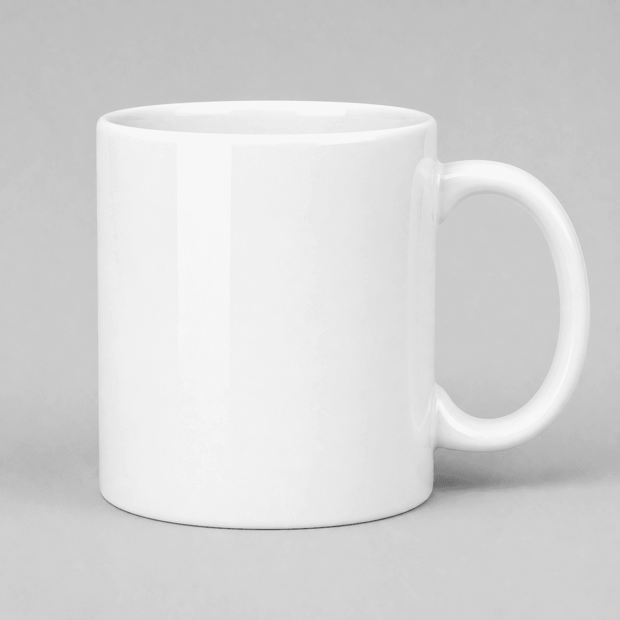 4" x 4" Ceramic mug preview on generated blank white mug mockup
