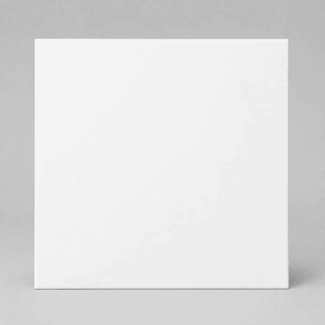 7" x 7" Box or sign panel preview on generated blank white display panel mockup