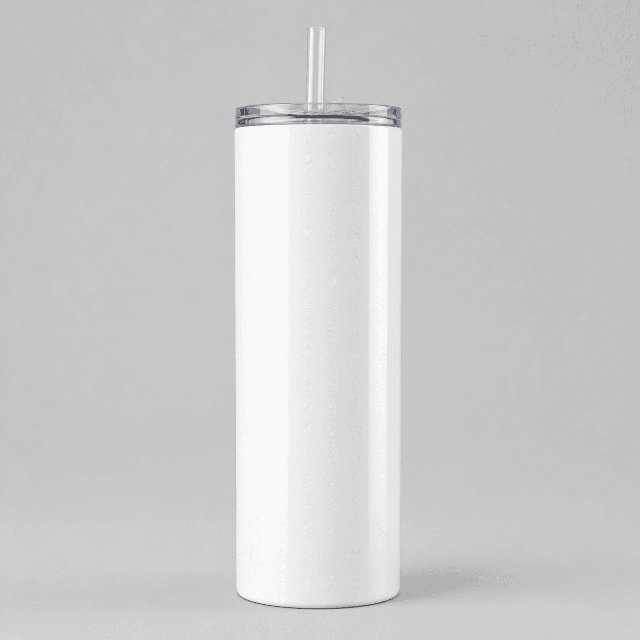 5" x 5" Drinkware decal preview on generated blank white tumbler mockup